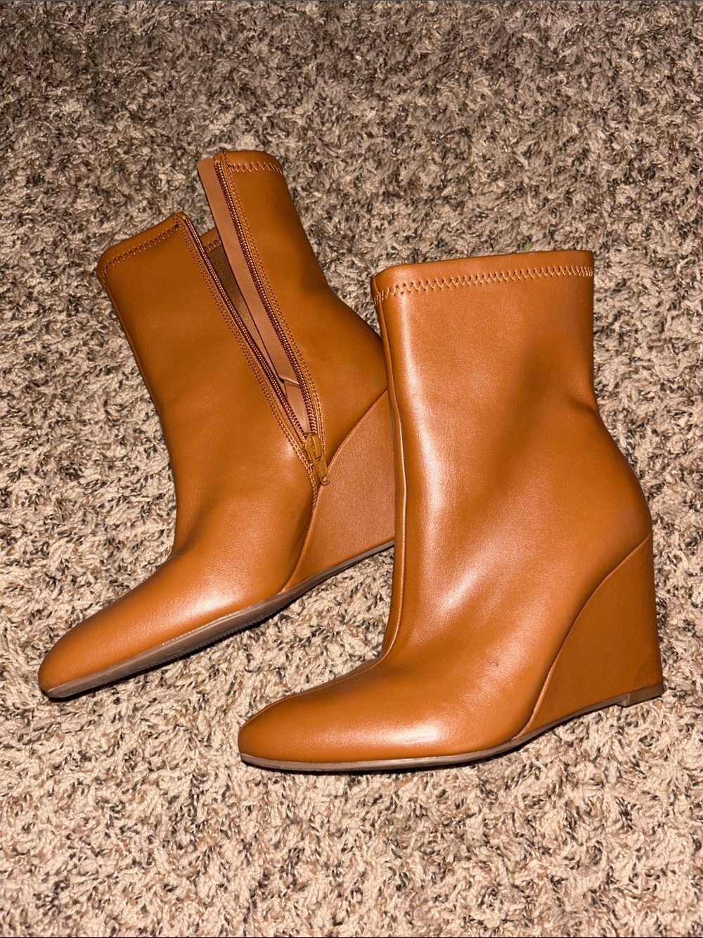 Target Cognac Wedge Ankle Boots